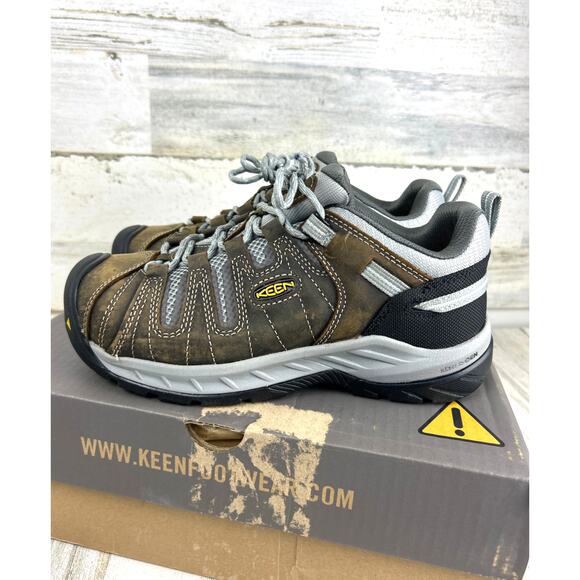 Keen Flint II Women’s 8.5 Wide Brown Steel Toe Waterproof Work Sneakers Shoe NWT - Picture 6 of 9